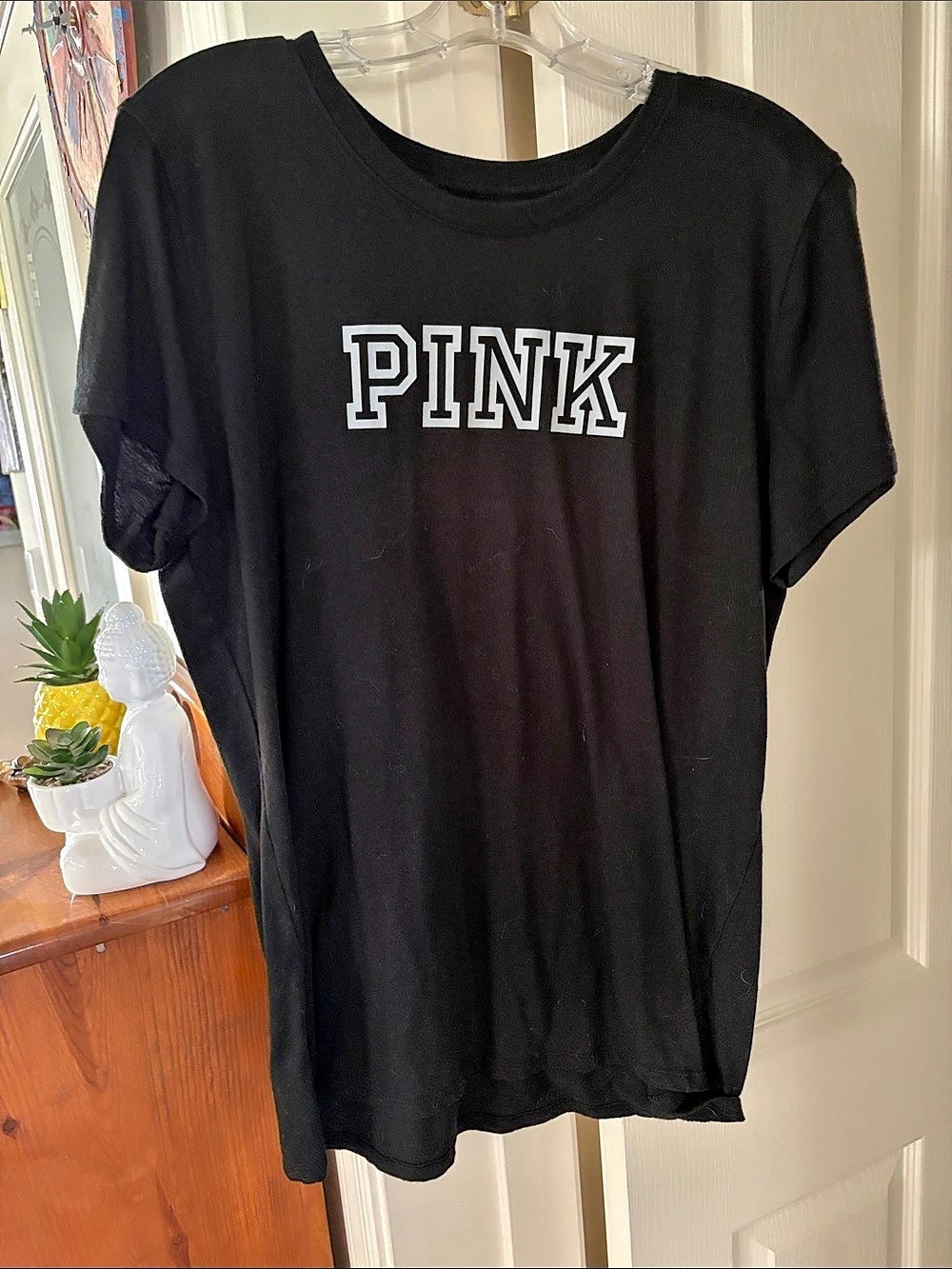 PINK Victoria's Secret Kinder to the Planet Black Graphic Tee XL Like New